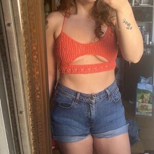 Under boob homemade crochet top
